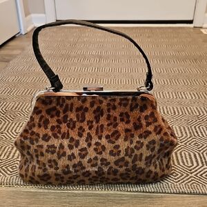 SOLD Sourpuss Leopard Satchel